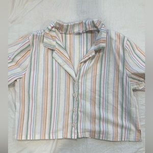 cotton on striped button down tshirt women’s